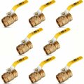 Revalved 1/2" Brass Ball Valve 600 WOG Female Threaded NPT Full Port, Lead-Free, 8 Pack REV012TH-8PK